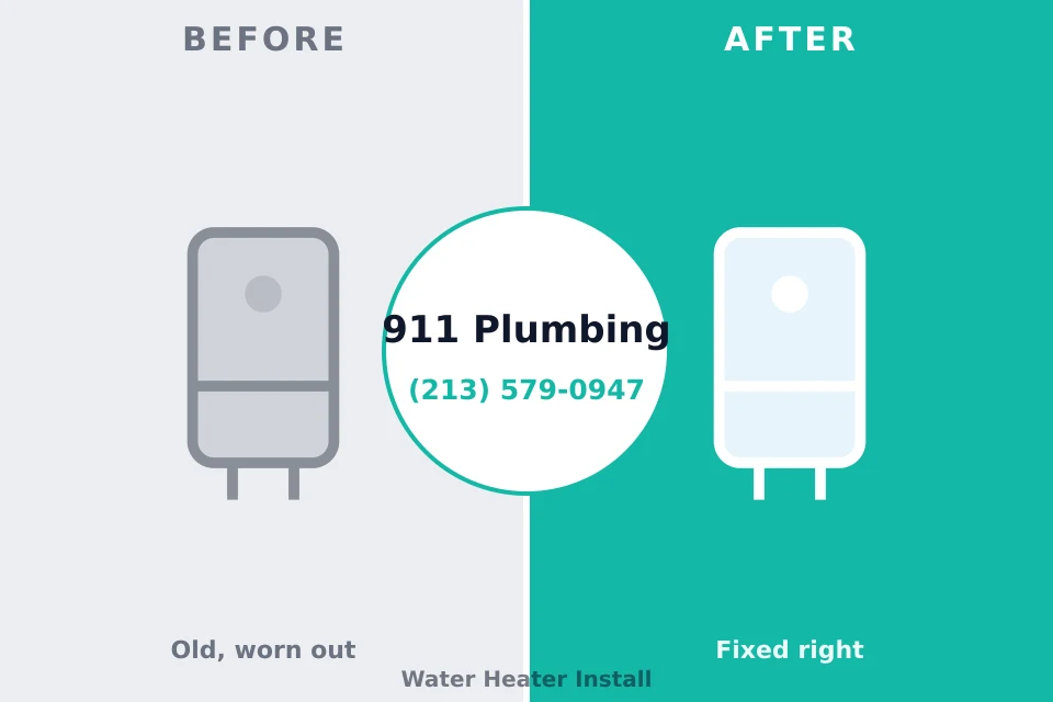 Before and after: plumbing repair Shiremanstown, PA